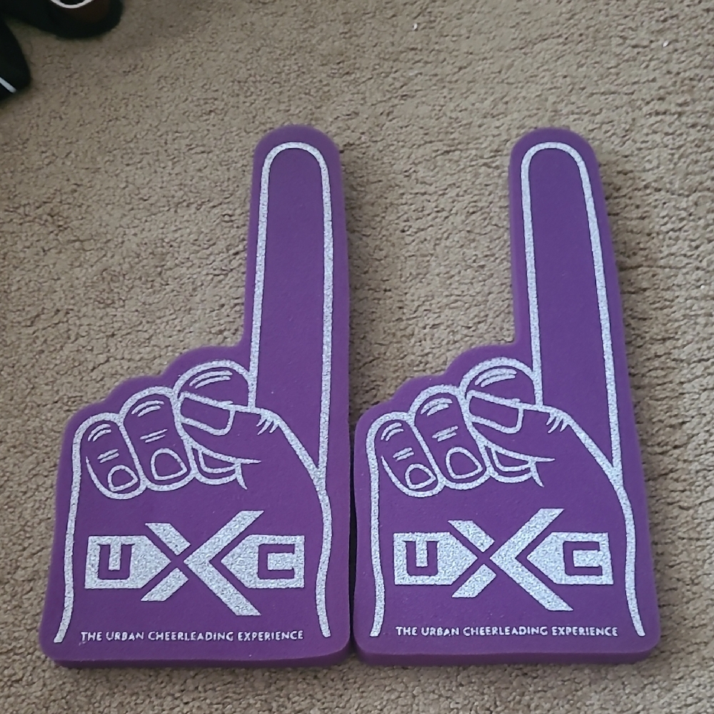 Purple Foam Finger with White UXC Logo